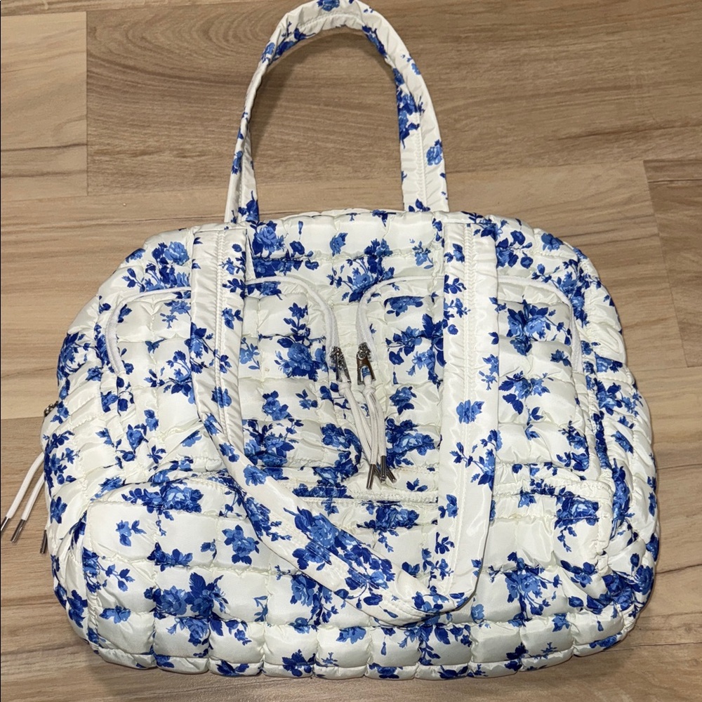 Floral Blue and White Women's Bag